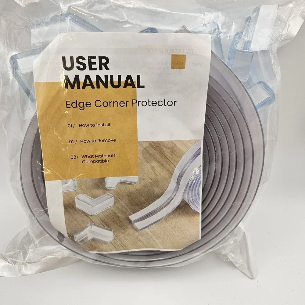 Corner Edge Protector 12' Long With 8 Corners Baby Proof Tables. Fireplaces, Etc